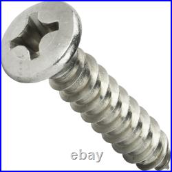 #6 Self Tapping Sheet Metal Screws Phillips Oval Head Stainless Steel All Sizes