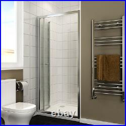 800mm Bi Fold Door Shower Enclosure Bathroom Walk In Cubicle Safety Glass Screen