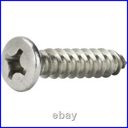 #8 Self Tapping Sheet Metal Screws Phillips Oval Head Stainless Steel All Sizes
