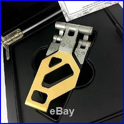 99459ORT-503 Oakley Metalworks Carbon Fiber Stainless Steel Gold Money Clip