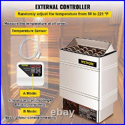 9KW Wet&Dry Sauna Heater Stove External Control Stainless Steel Spa Commercial