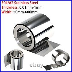 A2/304 Stainless Steel Foil Sheet 0.01mm-1mm Thick Fine Plate Metal Strip Roll