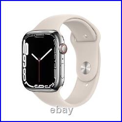 Apple Watch Series 7 45mm Silver Stainless Steel Case with Silver Stainless