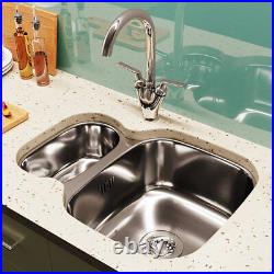 Astini Renzo 1.5 Bowl Brushed Stainless Steel Undermount Kitchen Sink & Waste