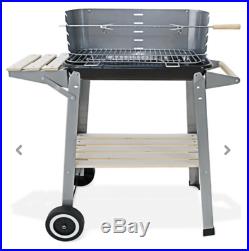 BBQ Barbeque Grill Charcoal Outdoor Garden Patio Rectangular Camping Trolley