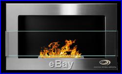 BIO ETHANOL FIREPLACE Balance OPTIONAL GLASS WALL FIRE BURNER COLOURS 65X40cm