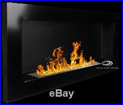 BIO ETHANOL FIREPLACE Euphoria BLACK GLOSS 90x40 ECO BURNER + free+ TUV cert