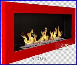 BIO ETHANOL FIREPLACE Euphoria ECO WALL FIRE BURNER 90X40cm QUALITY + COLOURS
