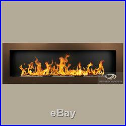 BIO ETHANOL FIREPLACE Excellence BROWN WALL BURNER 1400x400 Wide flames! TUV