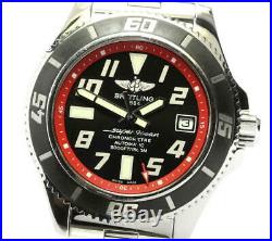 BREITLING Super Ocean 42 A17364 Black Dial Automatic Men's Watch 555968
