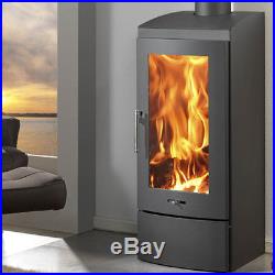 Baltic Stove 10kw Rectangular Shaped Tall Contemporary Wood Burning Modern Stove