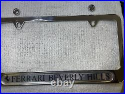 Beverly Hills California Ferrari Stainless Steel Metal license plate frame