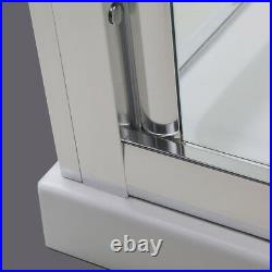 Bi fold Pivot Shower Enclosure Door Glass Screen Walk In Cubicle Panel and Tray