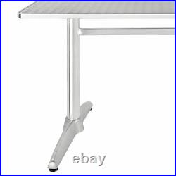 Bolero Double Pedestal Table Stainless Steel and Aluminium 750X1200X600mm
