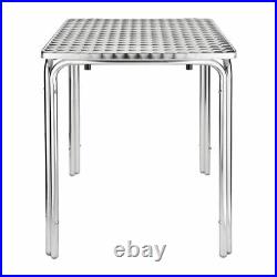 Bolero Square Table Stainless Steel Aluminium Base 720(H) x 600(W) x 600(D)mm