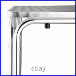 Bolero Square Table Stainless Steel Aluminium Base 720(H) x 600(W) x 600(D)mm