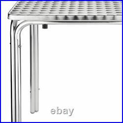 Bolero Square Table Stainless Steel Aluminium Base 720(H) x 600(W) x 600(D)mm