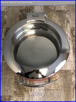 Bon Chef Round Stainless Steel Metal Serving Chafer Red Base