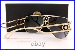 Brand New VERSACE Sunglasses VE 2225 1002/87 Gold/Grey For Men