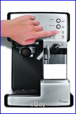 Breville VCF045 Prima X Latte Coffee Machine, Open Filter System, White/Metallic