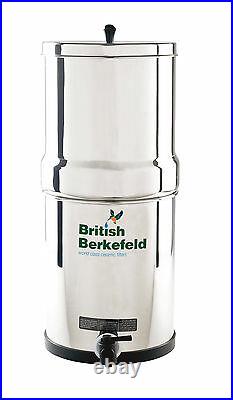 British Berkefeld 12L Gravity Filter & 2 Doulton Ultra Sterasyl Ceramic Candles