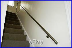 Brushed Satin Stainless Steel Stair Handrail 320-Grit Metal Bannister Rail