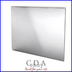CDA CSB10SS 100cm x 75cm Stainless Steel Square Metal Kitchen Splashback