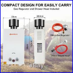 Camplux 10L CE Certified Propane Gas Water Heater Outdoor Camping RV Boat
