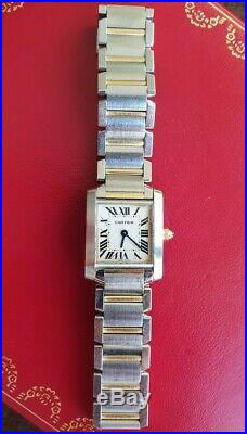 Cartier Tank Francaise 2384 Box & Papers Ladies Watch Bi-metal Gold s/s