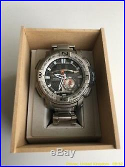 Casio ProTrek TWIN SENSOR (Compass/Thermometer) PRG-280-7DR Silver metal watch