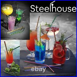 Cheapest Stainless Steel Metal Straws wholesale 80 x Pack of 10 Eco Friendly