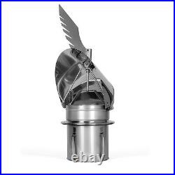 Chimney cowl spinning Stainless steel roof cap 6 8 force-in base