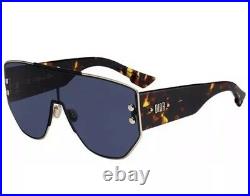 Christian Dior Addict 1 Sunglasses Rose Gold Havana Blue Lens000/A9 Women Shield