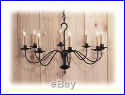Colonial Primitive Country Lighting wrought iron style metal chandelier C409-8