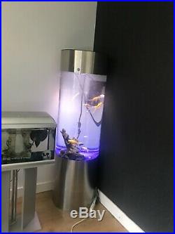 Column Cylinder Aquarium Fish Tank 200l Stainless Steel Tropical Cold water