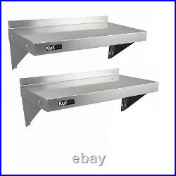 Commercial Catering x 2 Stainless Steel Shelves Kitchen Wall Shelf Metal Unit 90