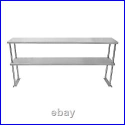 Commercial Overshelf Prep Table Single/Double Tier Stainless Steel 150cm / 180cm