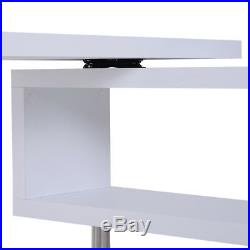 Computer Desk Bookcase Workstation Storage Shelf Corner L Shape Adjustable Pivot