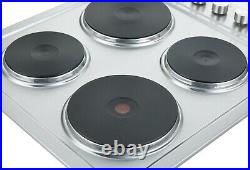 Cookology SEP601SS Stainless Steel 60cm Built-in Solid Plate Electric Hob