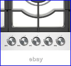 Cookology Stainless Steel 90cm Built-in 5 Burner Gas Hob & Cast-Iron Stands