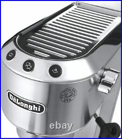 DeLonghi EC680M Dedica 15-Bar Pump Espresso Machine, Stainless Steel REFURB
