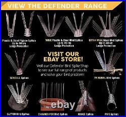 Defender Stainless Steel Bird Spikes & Pigeon Spikes 30 m Glue Bird Guide