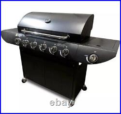 Deluxe Gas BBQ Grill Stainless Steel 6 Burner + 1 Side Outdoor Barbecue Party
