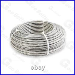 Dia 0.6mm-12mm Stainless Steel Wire Rope PVC Plastic Coated Metal Cable Rigging