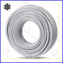 Dia 0.6mm-12mm Stainless Steel Wire Rope PVC Plastic Coated Metal Cable Rigging