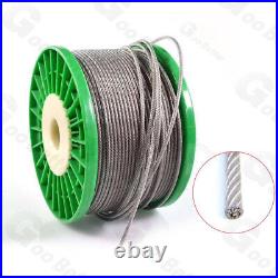 Dia 0.6mm-12mm Stainless Steel Wire Rope PVC Plastic Coated Metal Cable Rigging