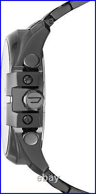 Diesel Mega Chief DZ4282 Stainless Steel Metal grey Chronograph Quartz Watch NEW