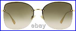 Dior Rimless Sunglasses Stellaire 7F 000HA Gold 62mm