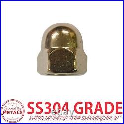 Dome Nuts Hex Domed Nuts Stainless Steel A2 DIN 1587 M3/M4/M5/M6/M8/M10/M12