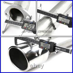 Dual 4 Oval Muffler Tip Catback Exhaust System For 96-04 Ford Mustang Gt V8